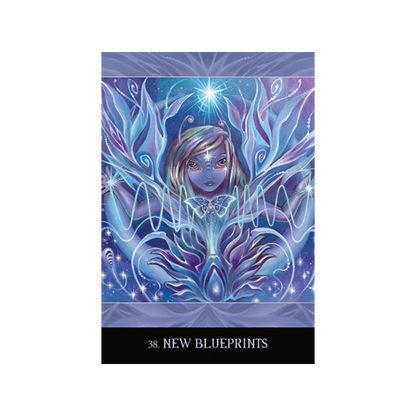 card from the beyond lemuria oracle deck  featuring a blue fairy 