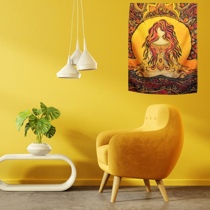 Colourful Fiery Goddess Bohemian Yoga Wall Hanging