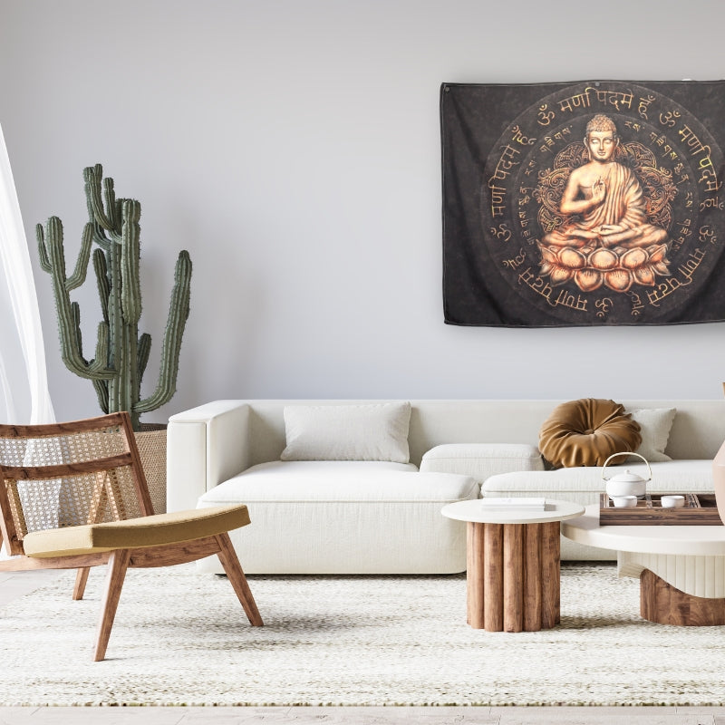 Buddha Tapestry Wall Hanging Yoga Wall Hanging for Meditation Room