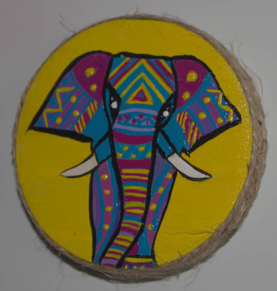 colourful elephant fridge magnet