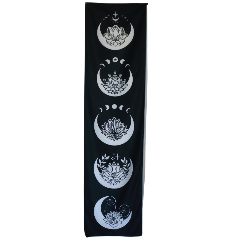 Floral Lunar Phases Home Décor Moon Cycles Magic Wall Hanging
