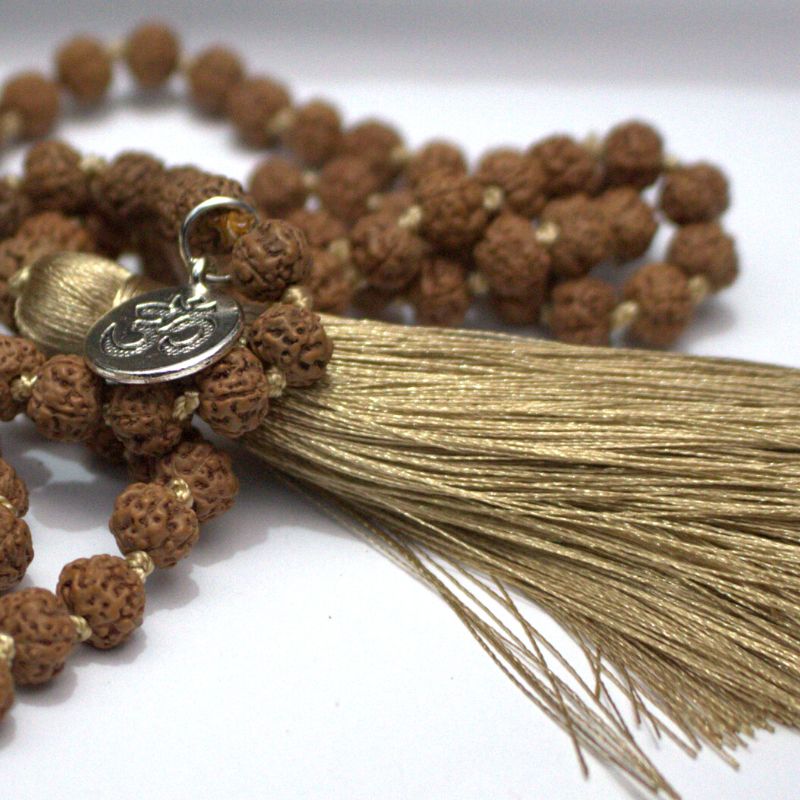 Original Rudraksha Beaded Knotted Japa mala Prayer Beads