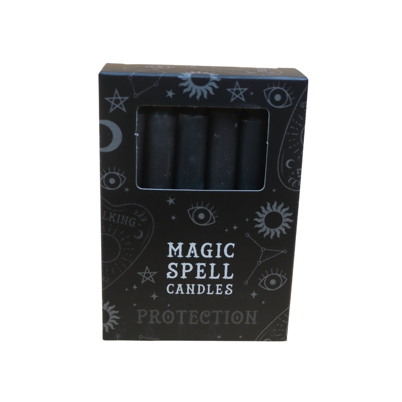 Black protection spell candles 12 pk in black box