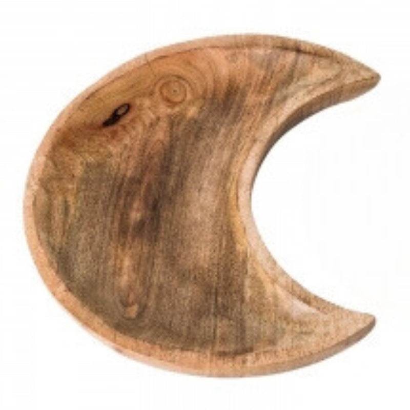 Wooden crescent moon shaped bowl