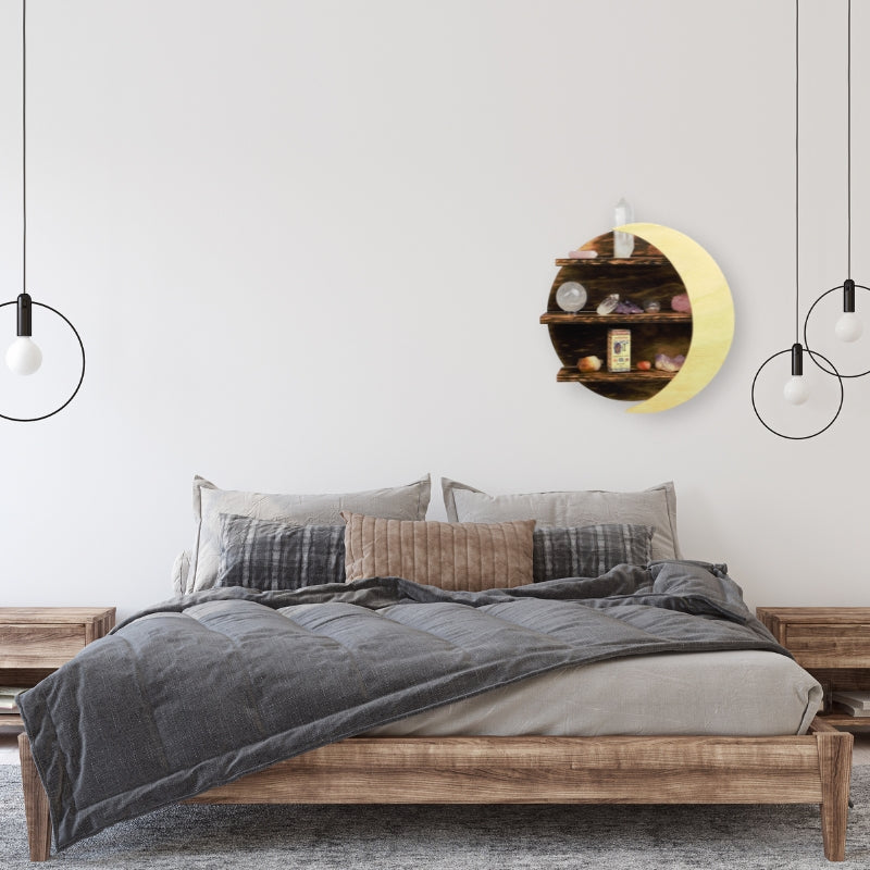Moon Shelf for Crystals and Essential Oils- Home Décor