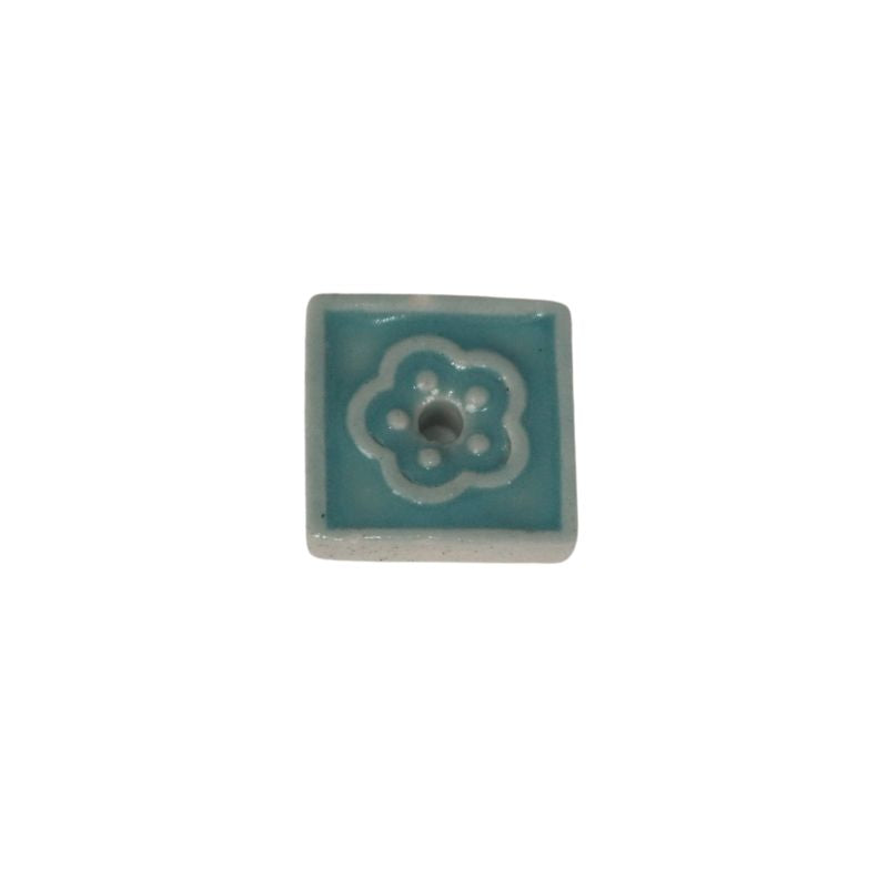 blue and white incense tile