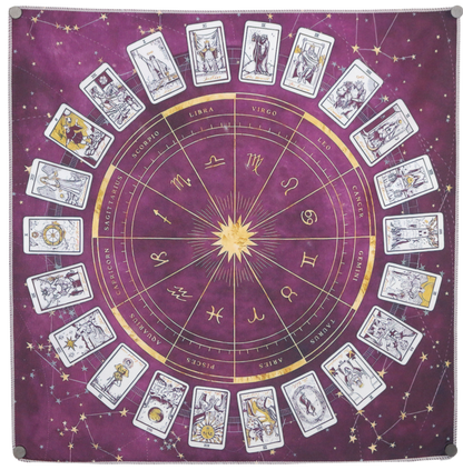 Major Arcana Tarot Cloth Witchy Décor Altar Cloth for Tarot Cards