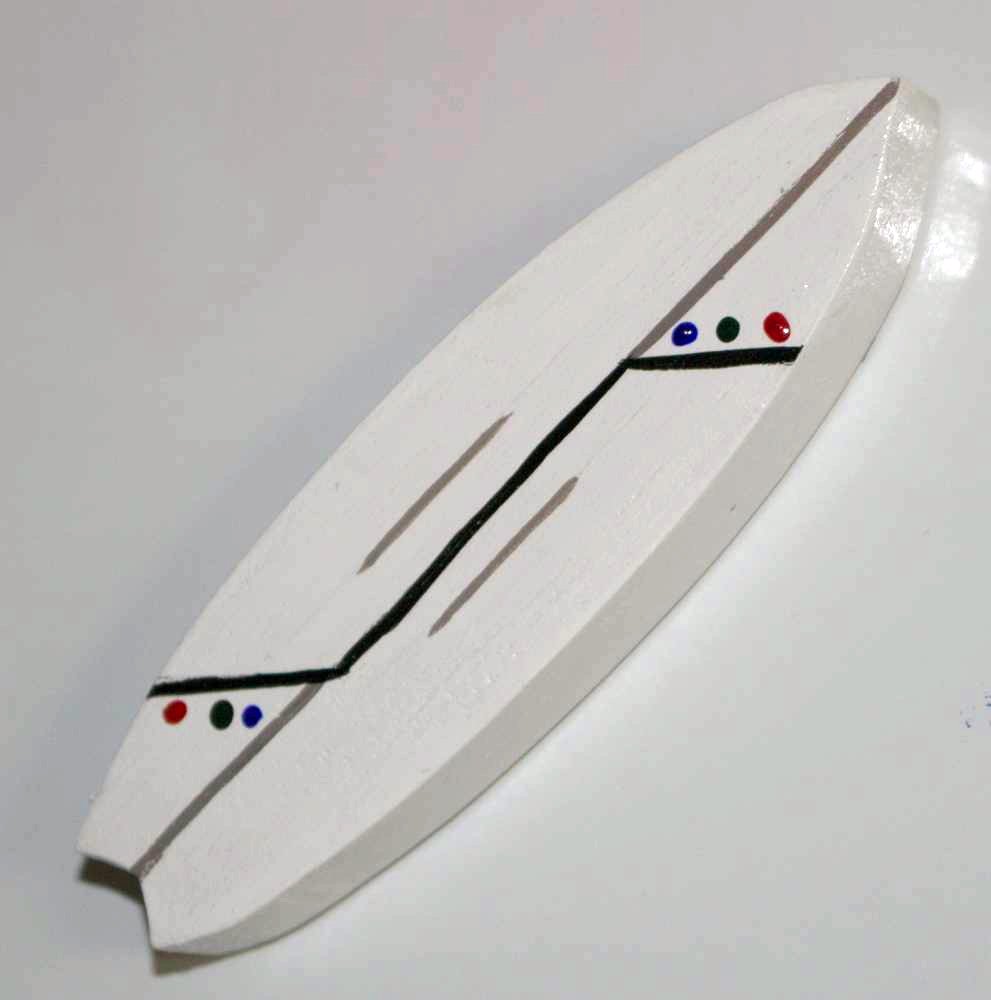 Hand Painted Wooden Fridge Magnet- surfboard