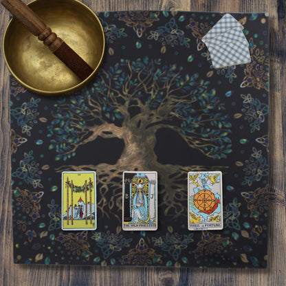 Sacred Tree of Life Altar Cloth, Tarot Cloth, Wall Hanging