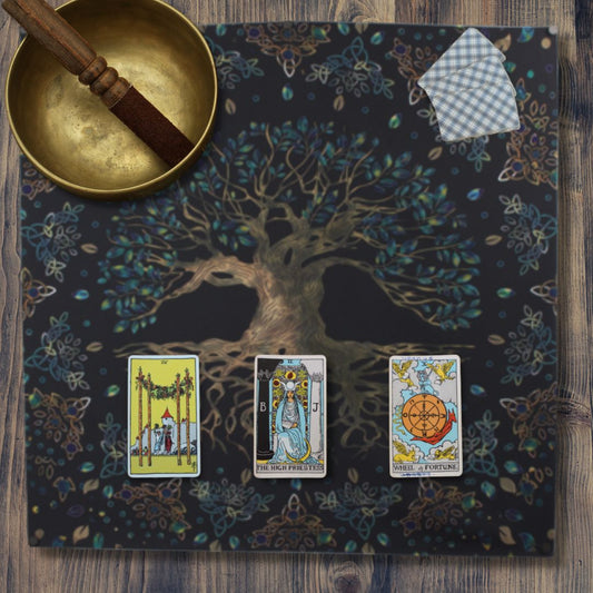 Sacred Tree of Life Altar Cloth, Tarot Cloth, Wall Hanging