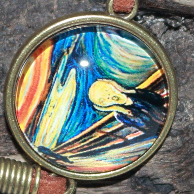 Edvard Munch "The Scream of Nature" Adjustable Leather Bracelet Jewellery