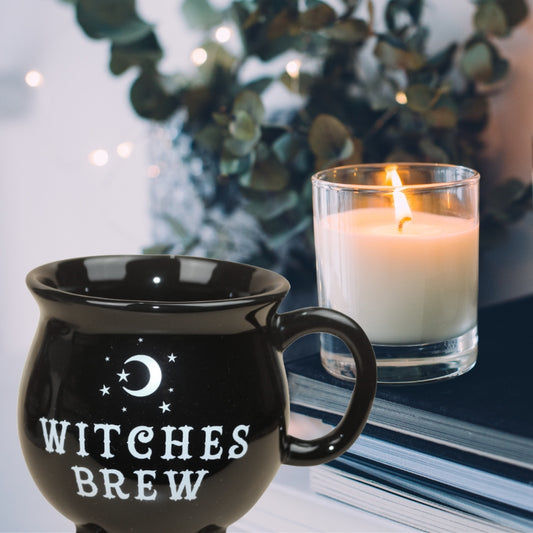 Witches Brew Cauldron Coffee Mug- Black- Perfect Witchcore Accessory