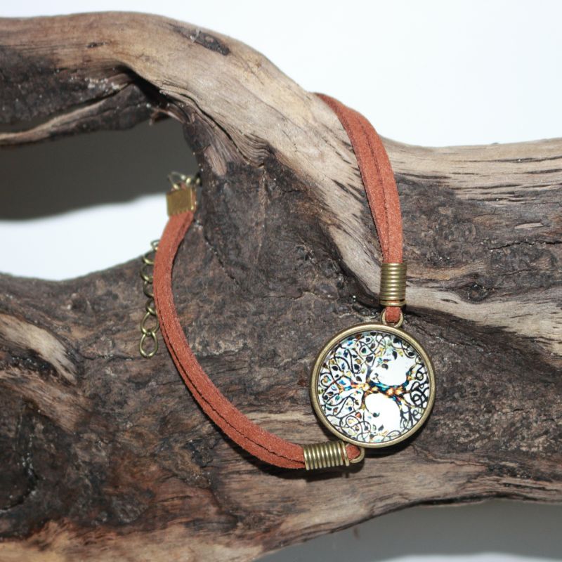 Tree of Life (Yggdrasil) Adjustable Leather Bracelet - Meditation Bracelet